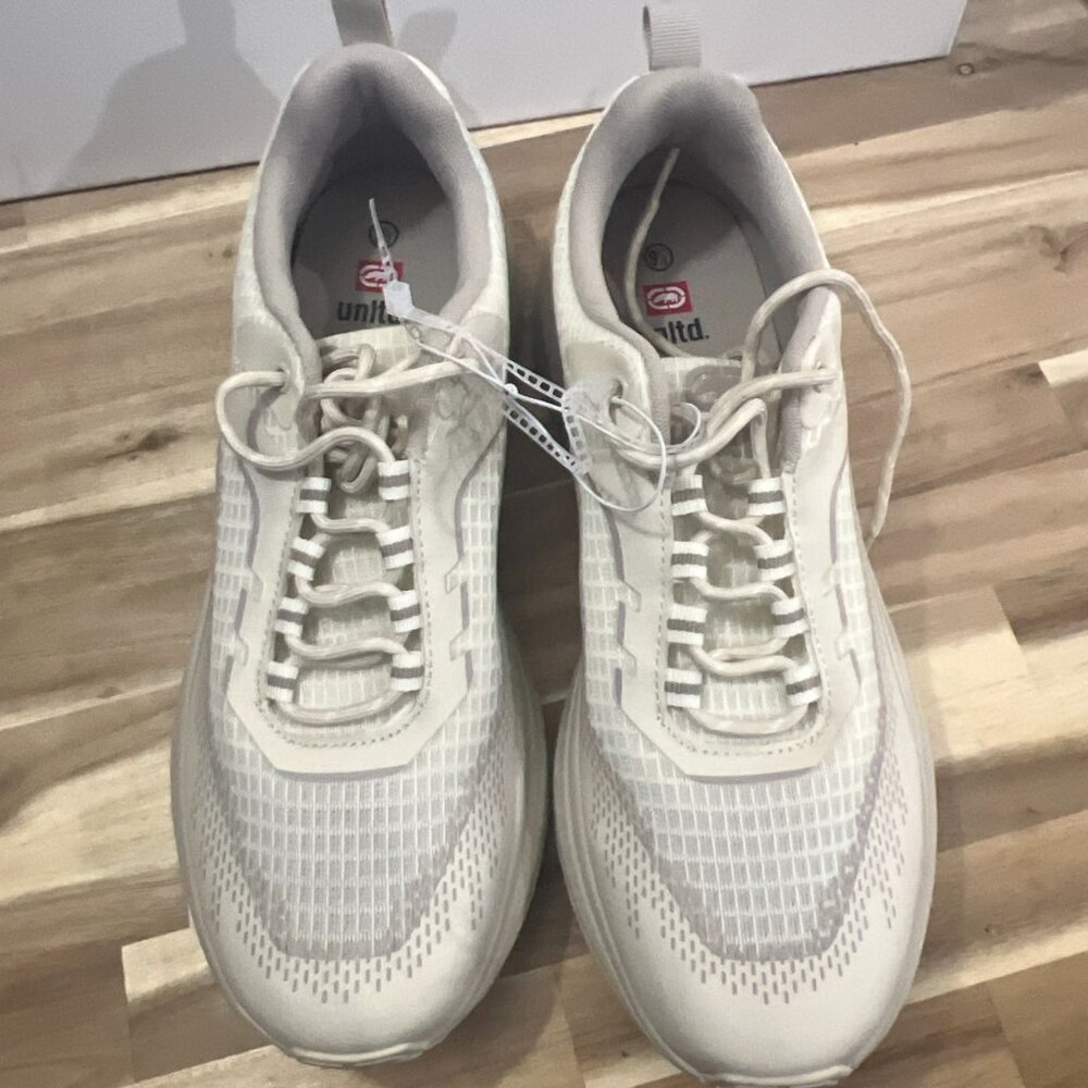 Ecko Unltd Sneakers Mens Size 9.5 Cream White Athletic Mesh Running Shoes